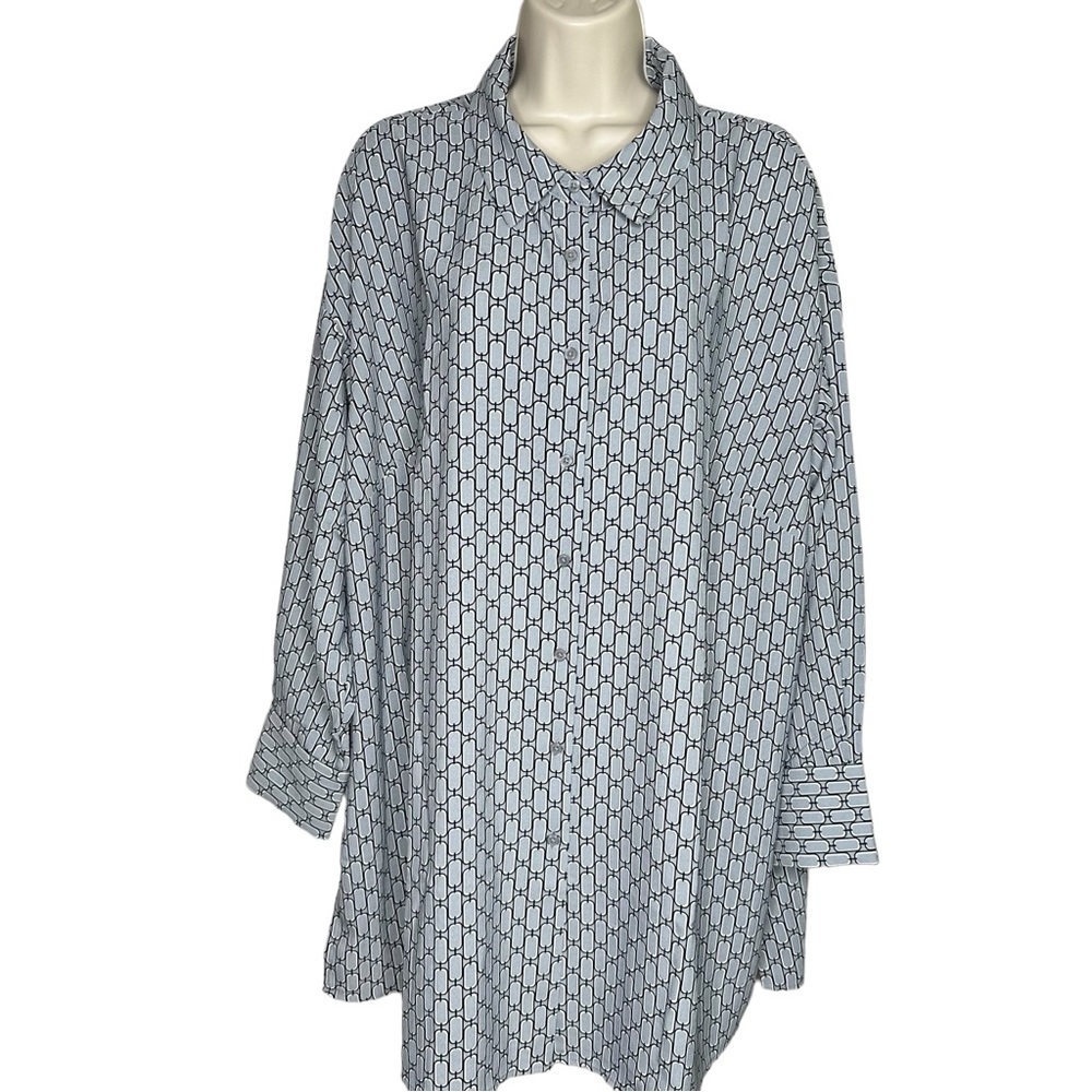 Adrianna Papell Button Front Tunic Shirt Women’s Plus Size 2X - Picture 2 of 8